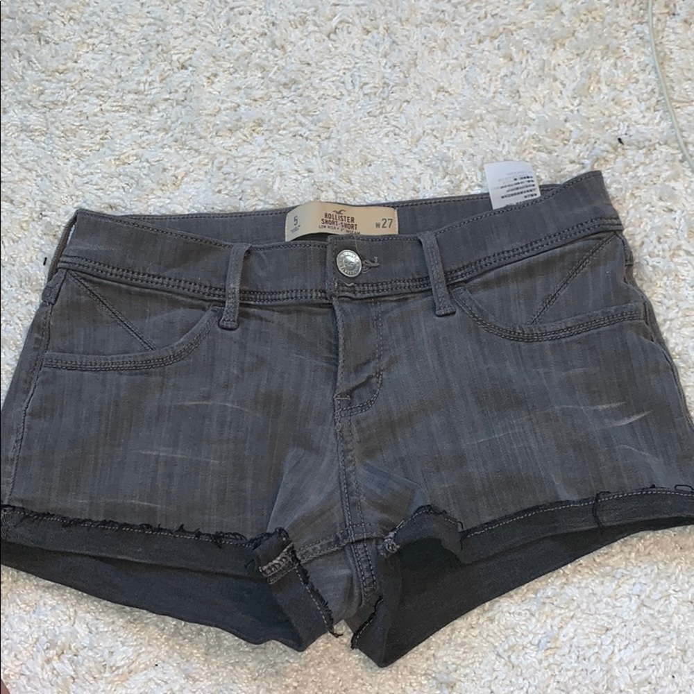Dark grey jean shorts